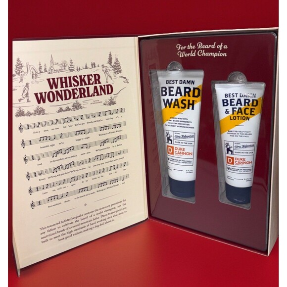 Duke Cannon Whisker Wonderland Men Beard Wash with Beard and Face Lotion Set NEW - Picture 3 of 7